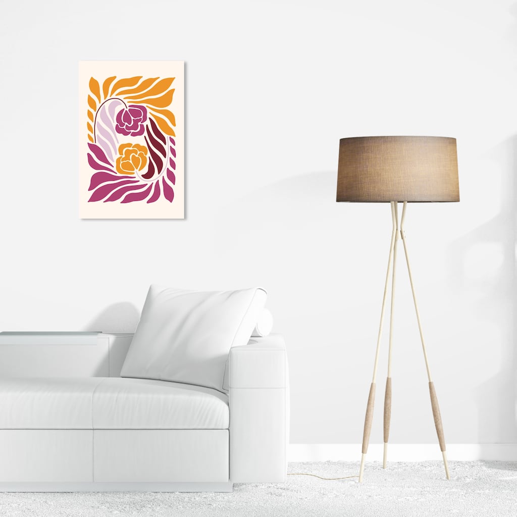 Wynwood Studio Canvas Floral and Botanical The Florist s Vines Purple and Modern & Contemporary Wall Art Canvas Print