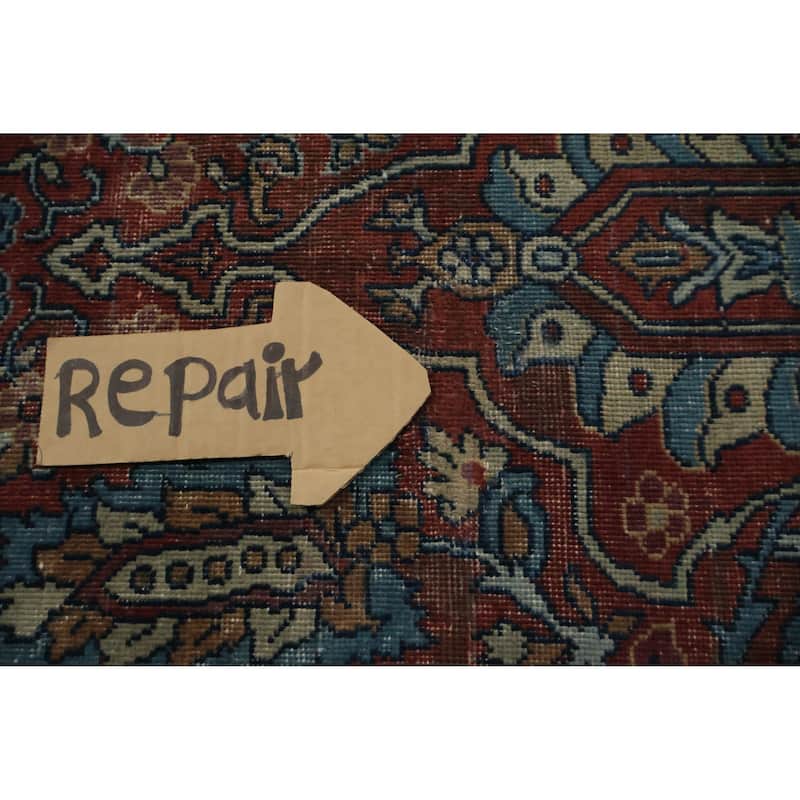 Hand Knotted Oriental 100% Wool Carpet Traditional Floral Oranges & Rust Tabriz Area Rug - 17' 9'' X 12' 8''