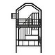 preview thumbnail 10 of 13, Elegant House Shape Sturdy Metal Frame Loft Bed with roof design and a storage box, Twin, High-quality , Space-saving, Black