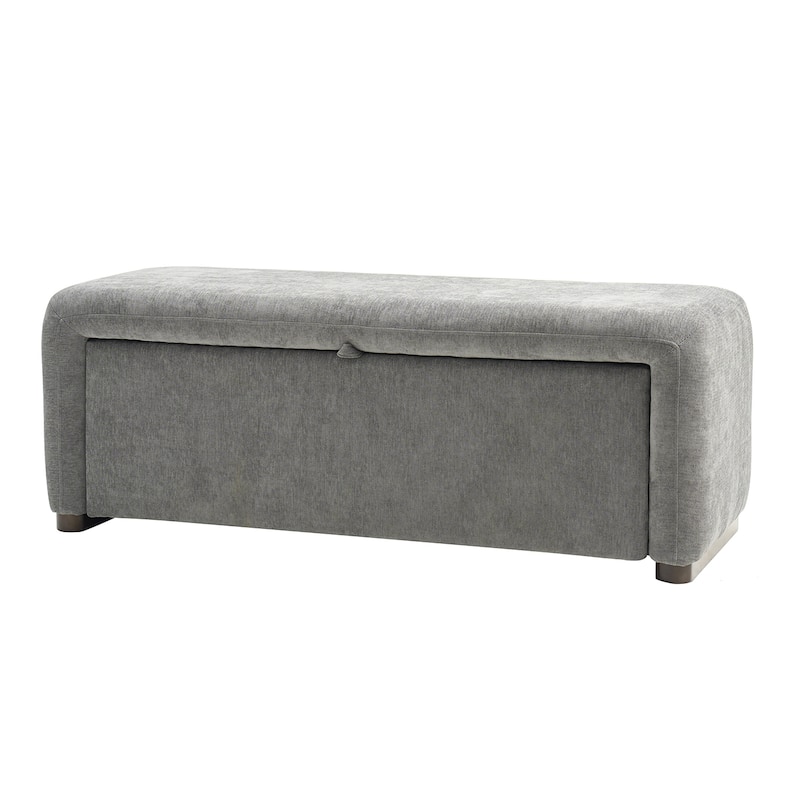Gustavo Contemporary Storage Bench with Solid Wood Legs by HULALA HOME