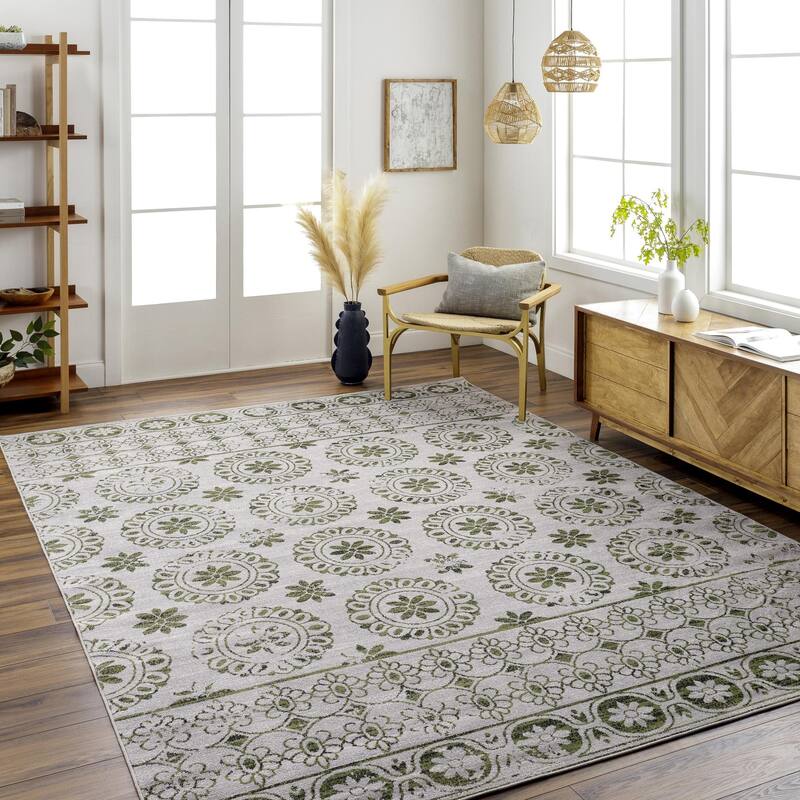 Livabliss Lavadora Updated Traditional Floral & Botanical Washable Area Rug