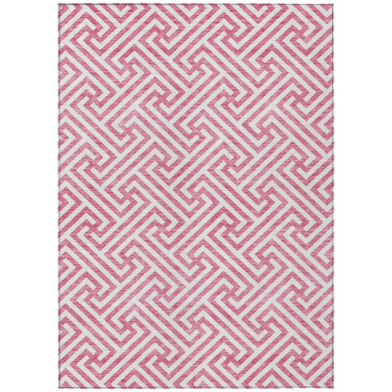 HomeRoots Geometric Transitional Rectangle Outdoor Rug