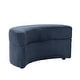 preview thumbnail 79 of 96, Upholstered Chenille Boucle Half Moon Storage Ottoman with Tray