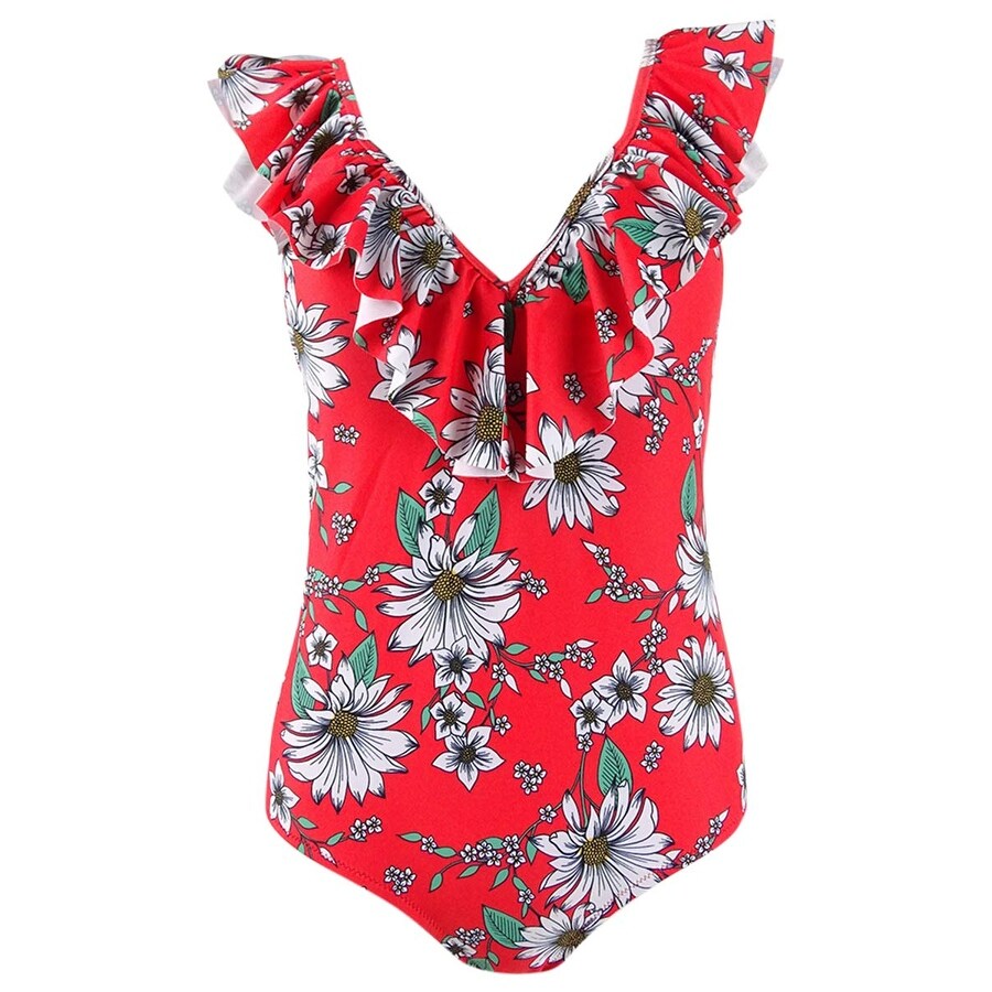 women's ruffle one piece swimsuit