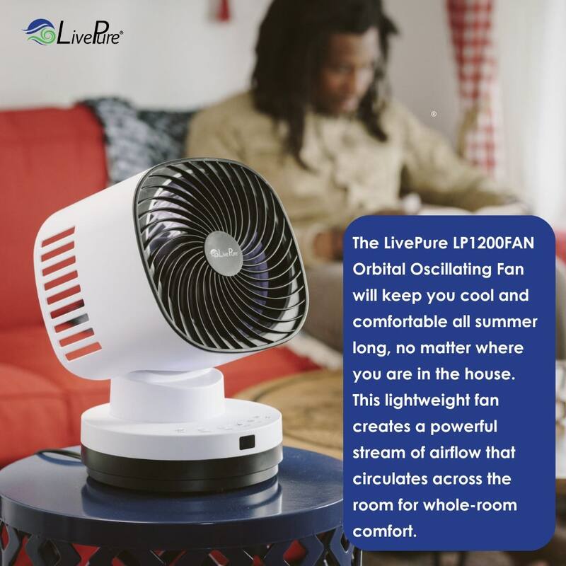 LivePure LP1200FAN Orbital Oscillating 4 Speed Fan