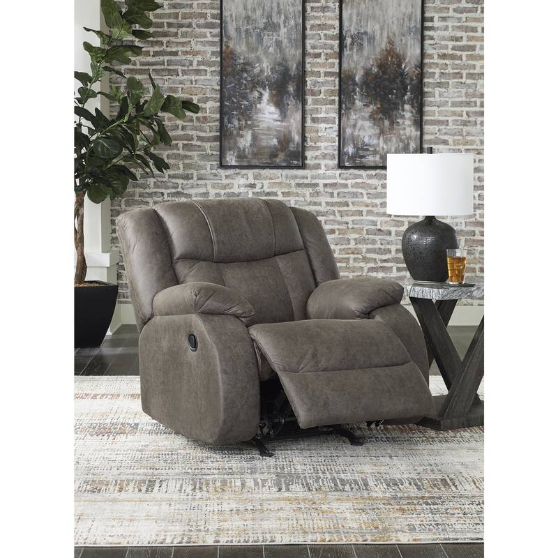 Signature Design by Ashley First Base Gunmetal Recliner
