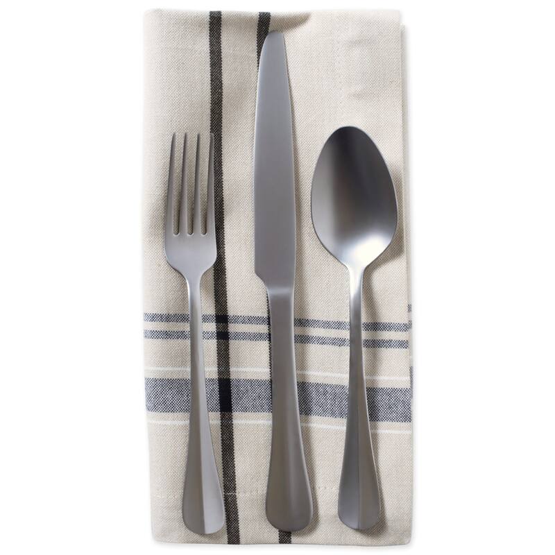 Design Imports Black French Stripe Napkin Set (Set of 6)