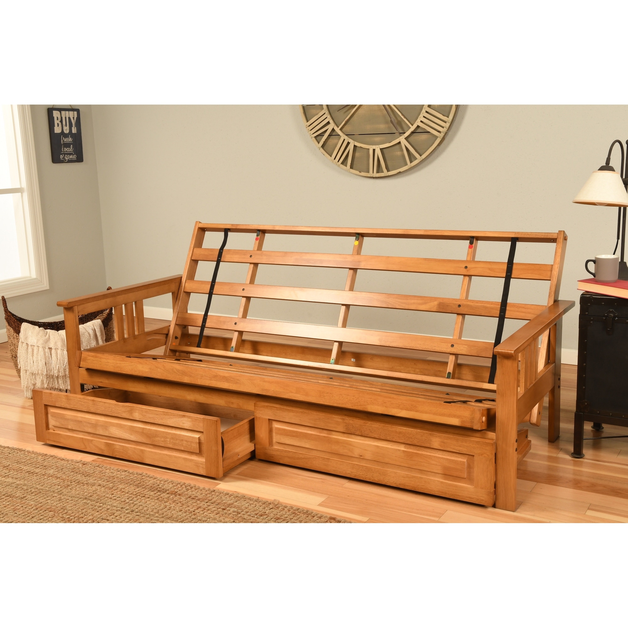 Futon frames, mattresses and duvet like cover choices are nearly endless. overstock com