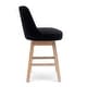 preview thumbnail 20 of 55, Boucle Polyester Upholstered Swivel Counter Stool - Foot Glides