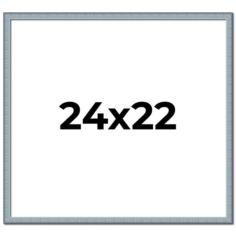 24x22 Frame Rustic Sky Blue Solid Wood Picture Frame | 0.75 Inch