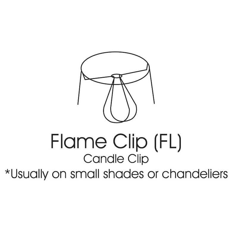Pencil Pleat Chandelier Lampshade with Flame Clip, Ash (Set of 6)