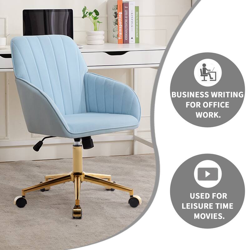 Modern Office Chair Ergonomic Office Chair with Adjustable Swivel Backrest, for Home Office Bedroom and Study