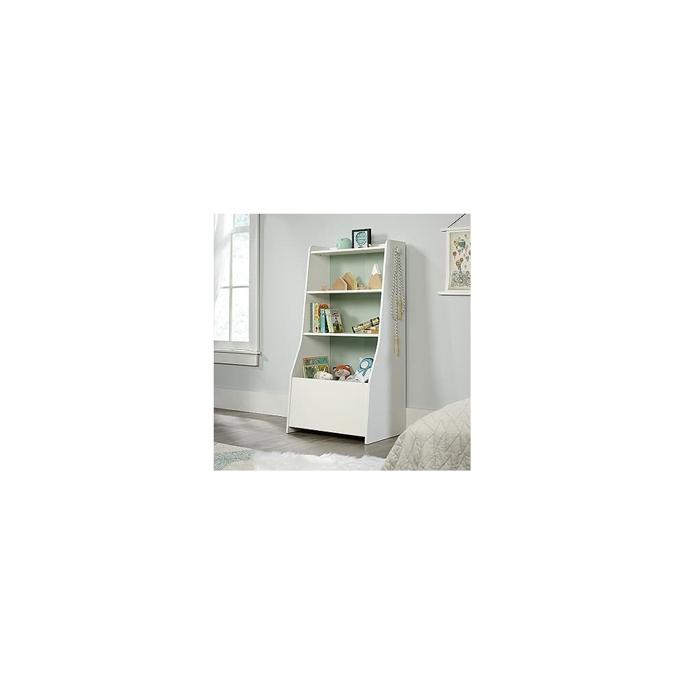 Shop Sauder Woodworking 422600 Pinwheel 27 Inch Wide Ready To Assemble Bookcase With Soft White Overstock 23056817