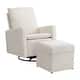 preview thumbnail 1 of 10, Soho Baby Everlee Upholstered Glider/Ottoman Cream