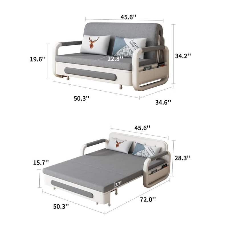 Modern Memory Foam Sleeper Sofa with Storage