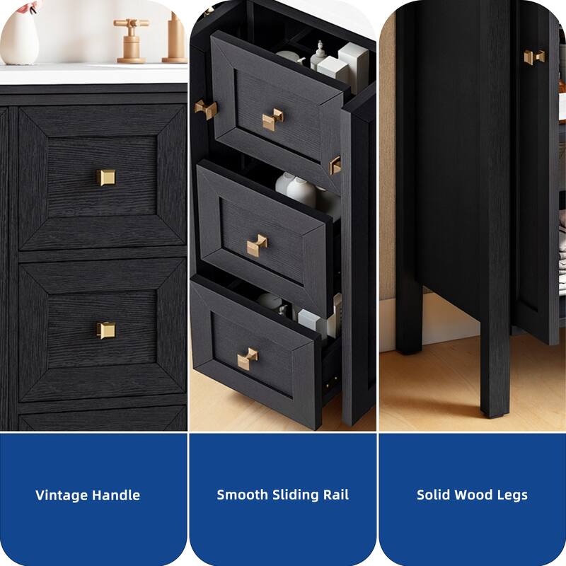 Moasis 47" Double Bathroom Vanity with Sink Set