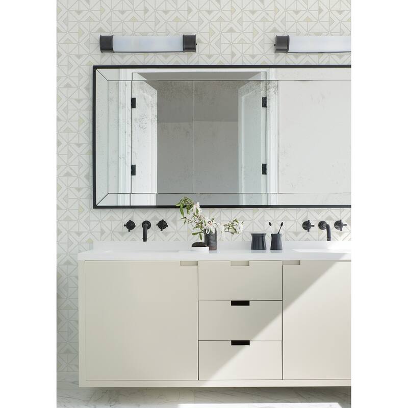 A-Street Prints Jekyl Beige Triangles Wallpaper