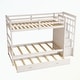 preview thumbnail 1 of 51, Hardwood Twin Over Twin Bunk Bed with Trundle and Staircase