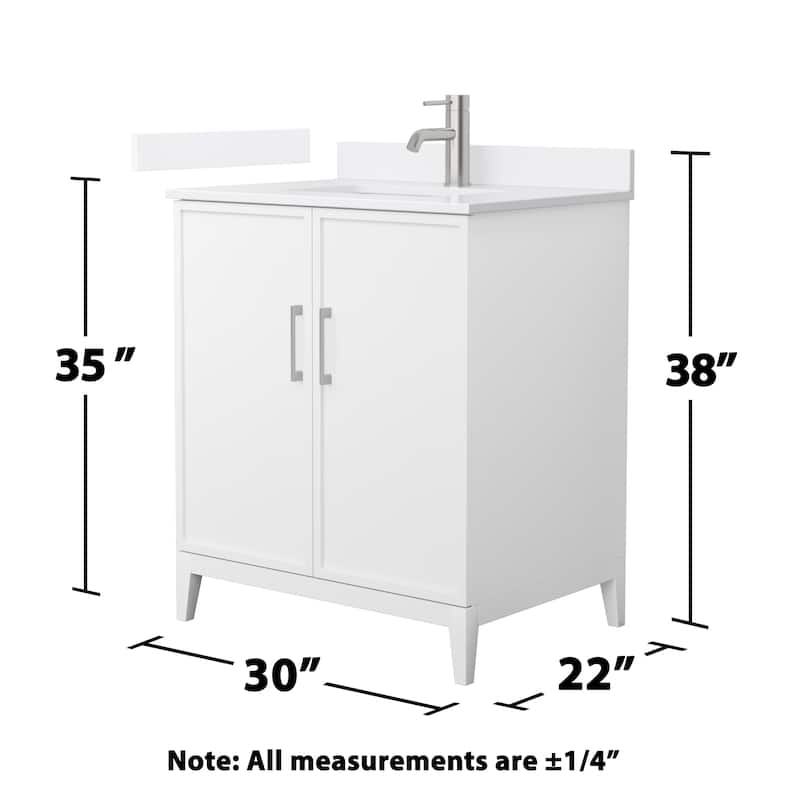 Elan 30-inch Single Vanity, Single Hole Quartz Top