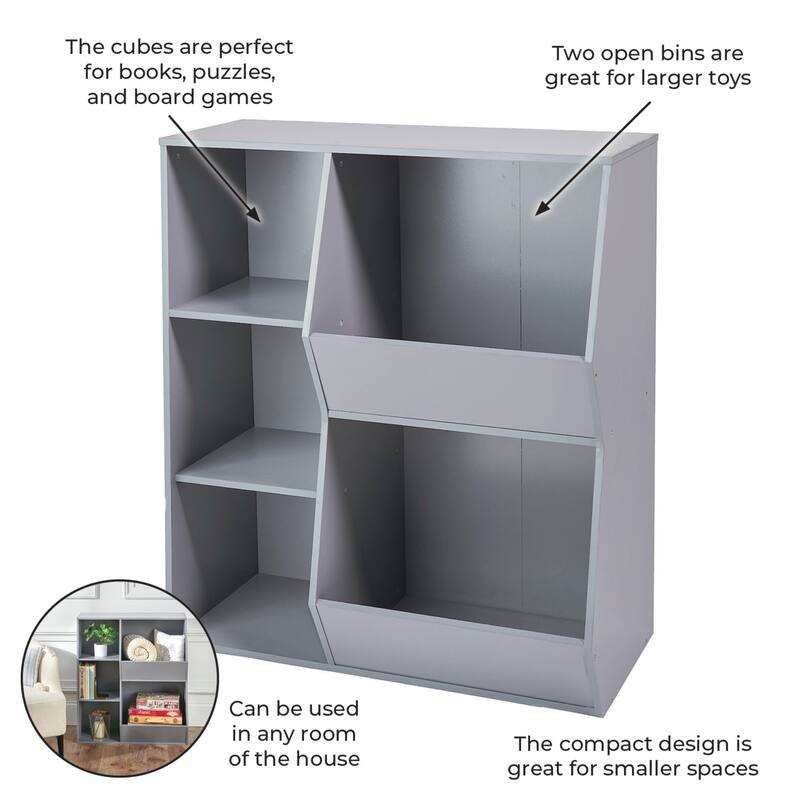 Badger Basket Side-by-Side Combo Bin Storage Unit - 31.5" x 15.75" x 35.5"