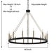 preview thumbnail 26 of 41, Update 12-light 40In Modern Farmhouse Wagon Wheel Chandelier