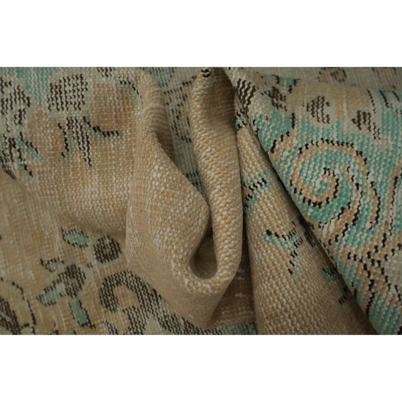 Hand Knotted Oriental 100% Wool Carpet Transitional Floral Oranges & Rust Anatolian Area Rug - 10' 0'' X 5' 8''