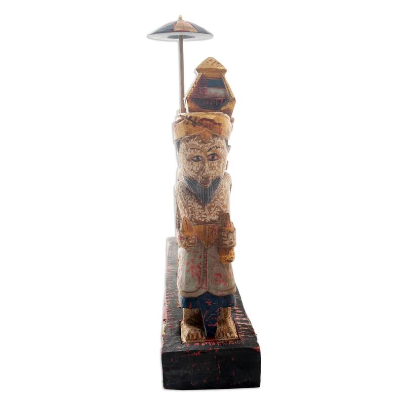 Novica Handmade Balinese Ceremony Wood Statuette