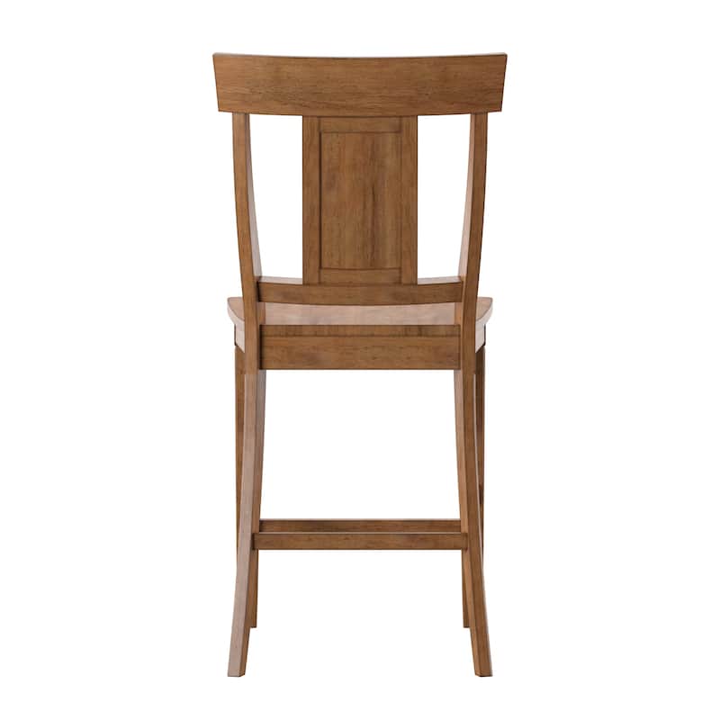 Eleanor Panel Back Wood Counter Chair (Set of 2) by iNSPIRE Q Classic