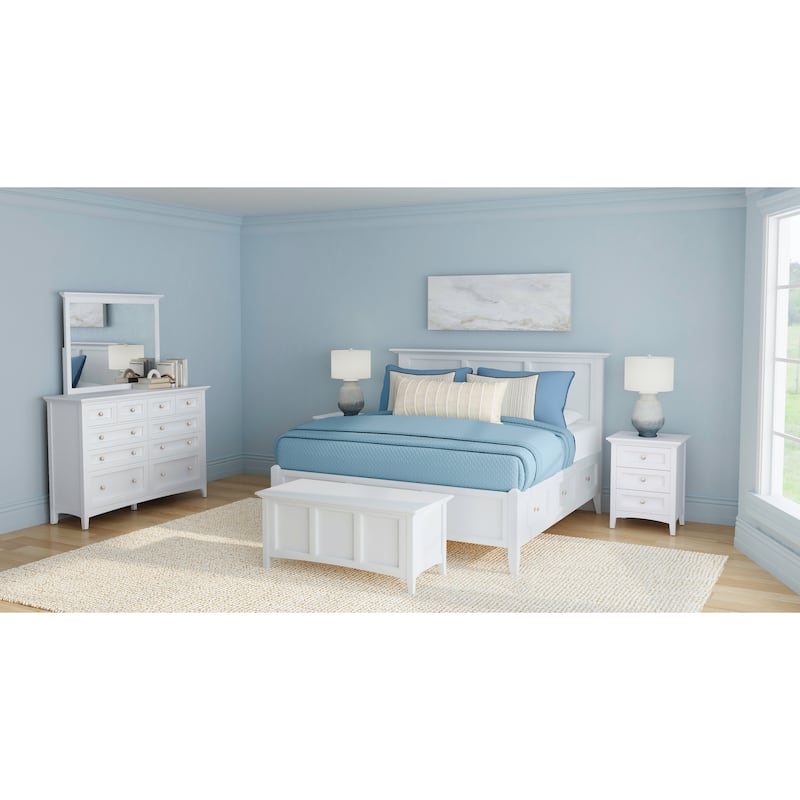 Simply Solid Evalie Storage Bedroom Set - 5 Piece - King