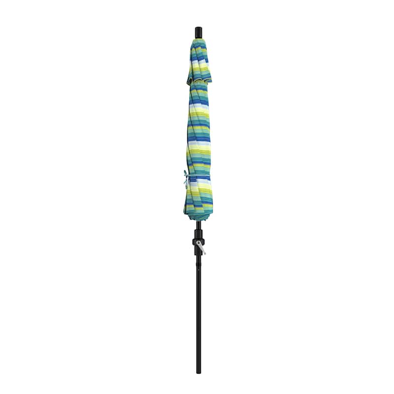 California Umbrella 9' Rd Golden State Series Patio Umbrella Bronze Aluminum Frame Crank Lift Collar Tilt Sunbrella