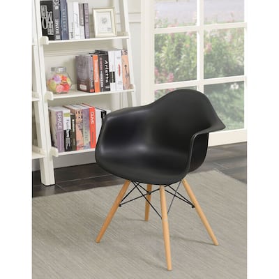 Duff Mid-Century Modern Wood Flared Arm Dining Chairs by Furniture of America (Set of 2)