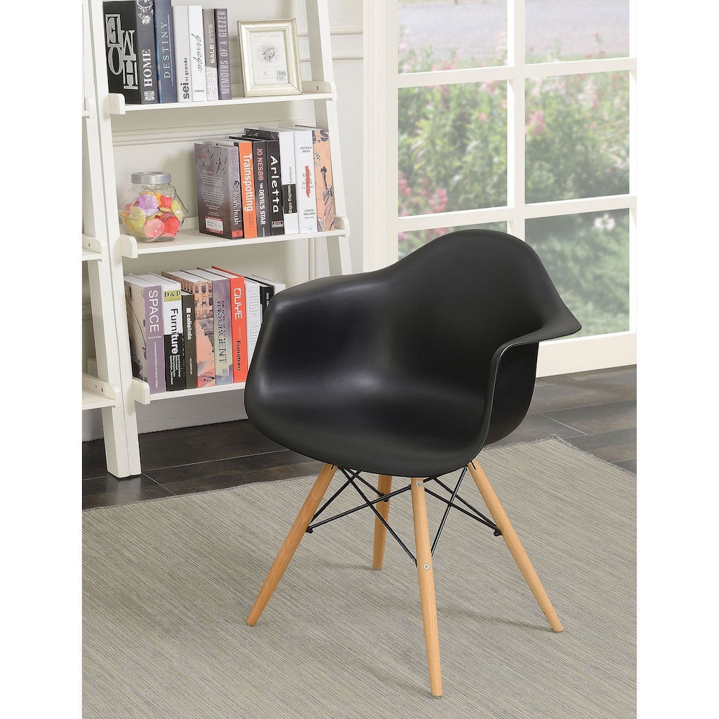 Duff Mid-Century Modern Wood Flared Arm Dining Chairs by Furniture of America (Set of 2)