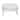 High Back Faux Leather Bench with Black Metal Legs and Armrests