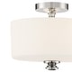 preview thumbnail 3 of 2, Travis 2 Light Polished Nickel Ceiling Mount - 12.5'' W x 9.25'' H