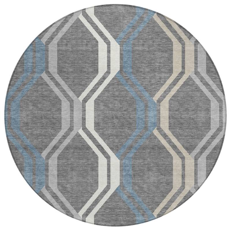 Machine Washable Indoor/ Outdoor Contemporary Dimensions Chantille Rug