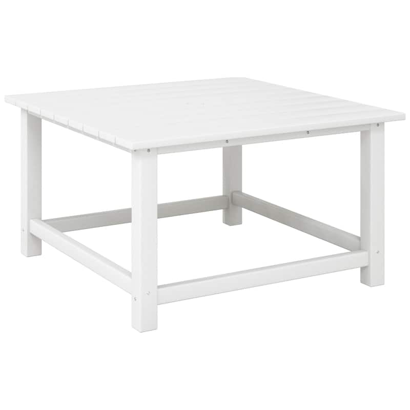 Laguna Outdoor Poly Adirondack 31" Square Coffee Table - White