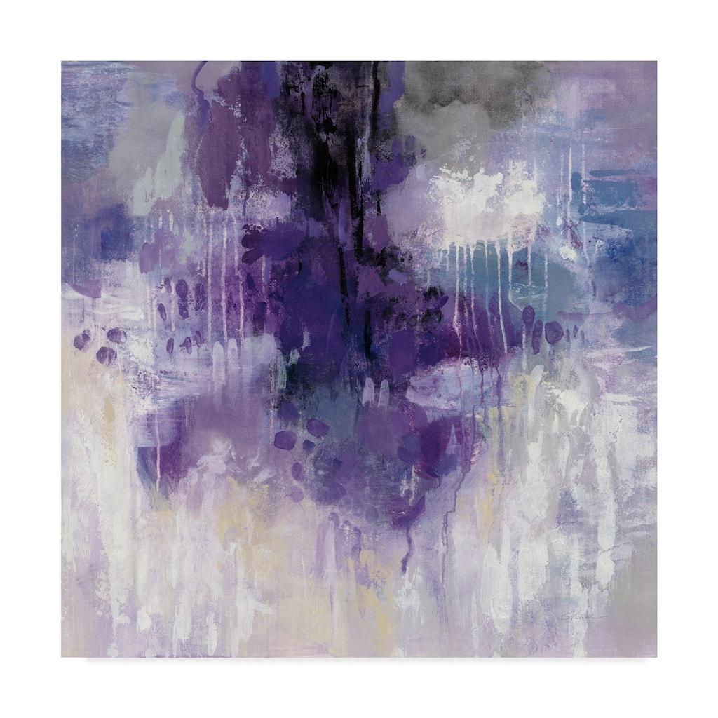 Silvia Vassileva 'Violet Rain' Canvas Art