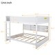 preview thumbnail 17 of 16, Queen Over Queen Bunk Bed with Built-in Storage Cabinets, Charging Station, Ladder & Safety Guardrails, Brwon