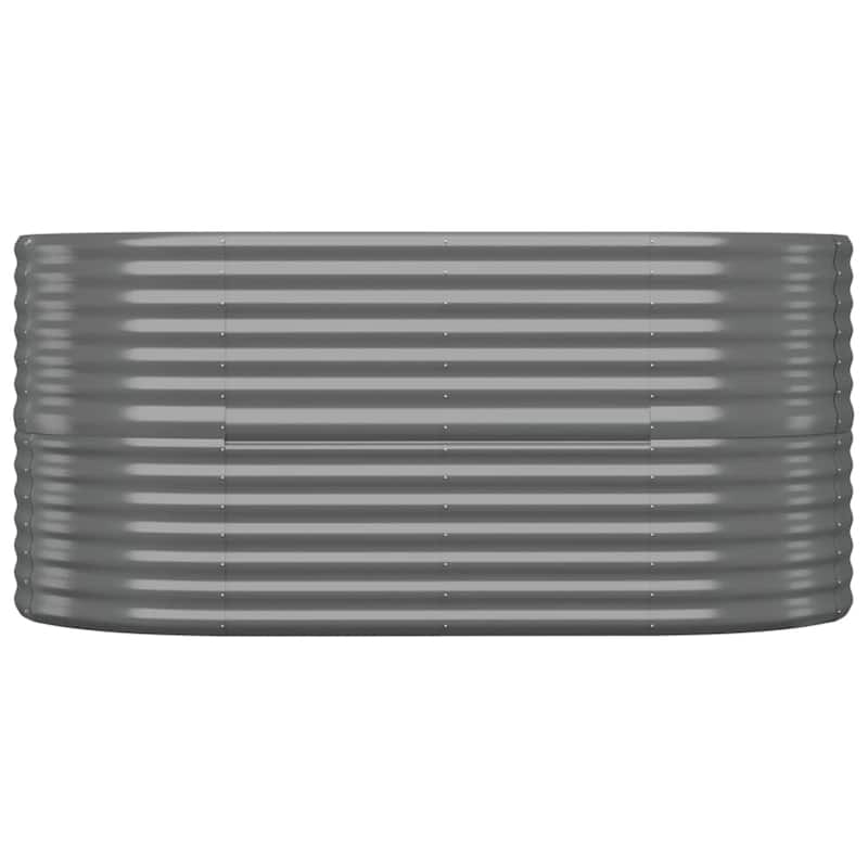 vidaXL Raised Garden Bed Raised Flower Bed Galvanized Steel Outdoor Planter