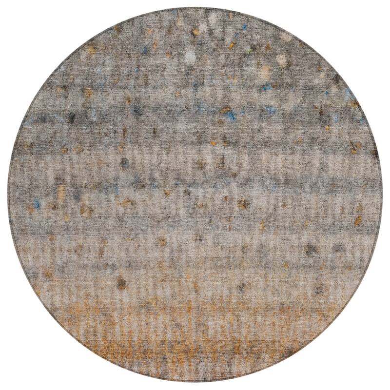 Machine Washable Indoor/ Outdoor Ombre Stripes Chantille Rug