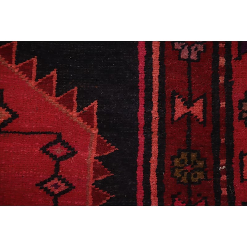 Hand Knotted Oriental 100% Wool Carpet Traditional Tribal Red Ardebil Runner Rug - 11' 3'' X 3' 5''