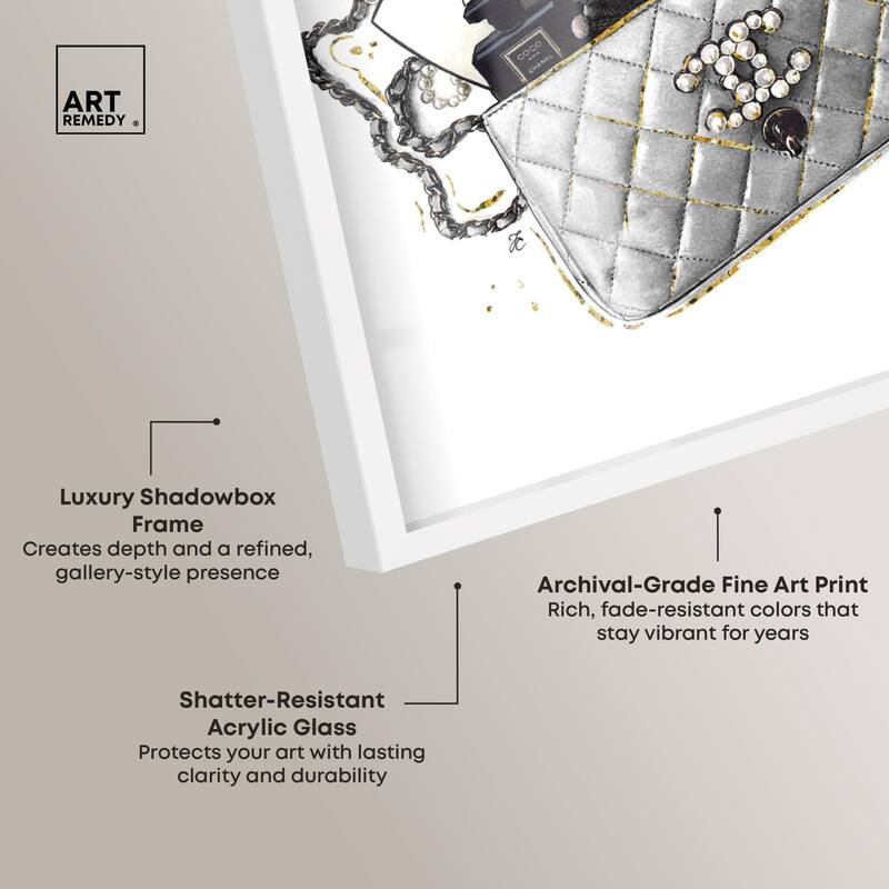 Grey Treasure Bag Shadowbox by Art Remedy