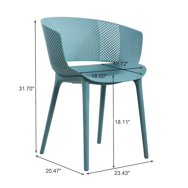 Christopher Knight Home - Gerald Modern Outdoor Plastic Dining Chair (Set of 2)