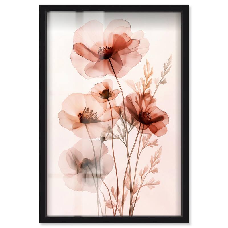 Petal Dye I Shadowbox by Art Remedy - Black - 16" x 24"