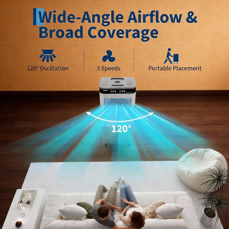 3500 CFM 11.6 Gal Evaporative Air Cooler, with Remote & Timer