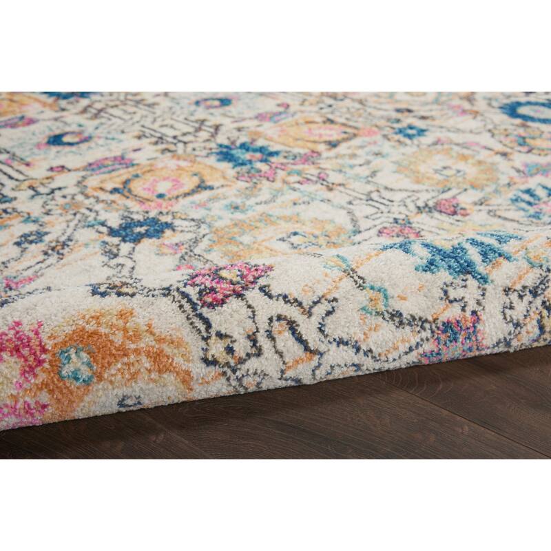 Nourison Passion Boho French Country Floral Area Rug.