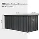 preview thumbnail 13 of 15, Outdoor Storage Deck Box Waterproof, Large Patio Storage Bin (Dark Gray)