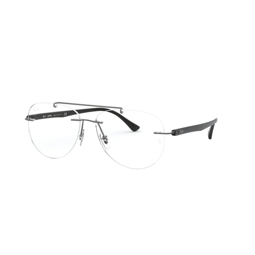 Shop Ray Ban Rx8749 1128 54 Dark Gunmetal Unisex Pilot Eyeglasses