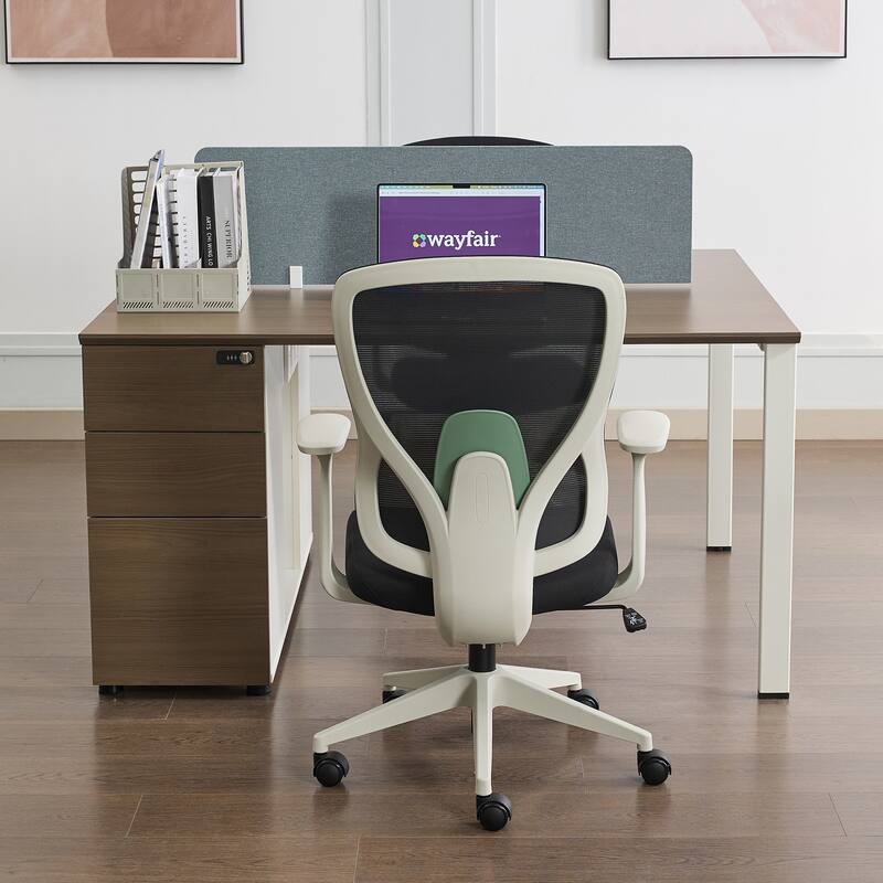 2 Person Attachable Workstation Desks with Chairs Combination