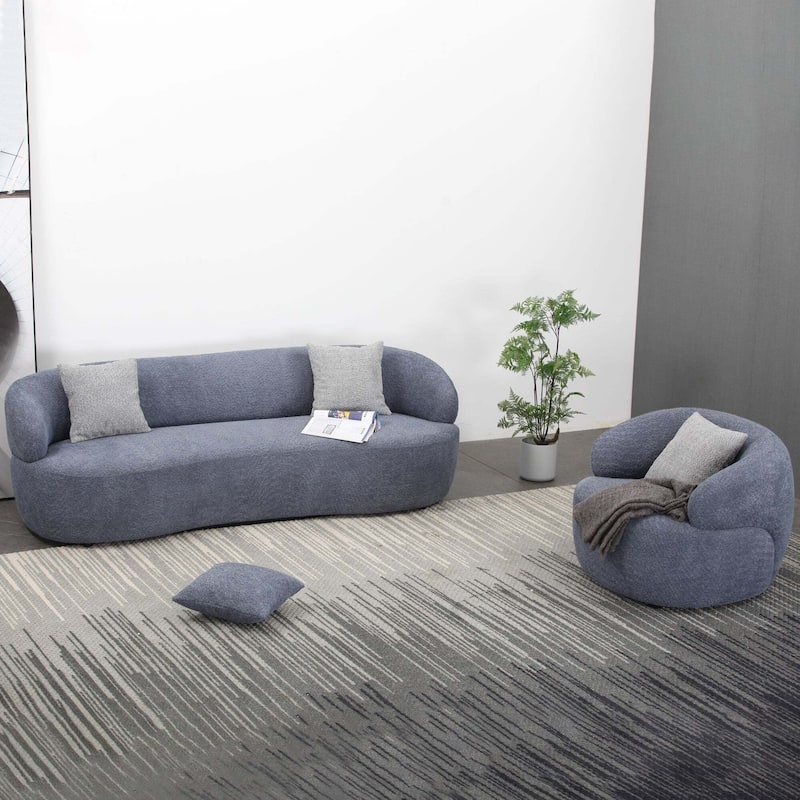 3-Seater Modern Contemporary Upholstered Fabric Sofa for Living Room